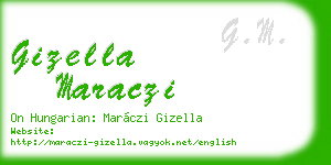 gizella maraczi business card