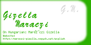 gizella maraczi business card